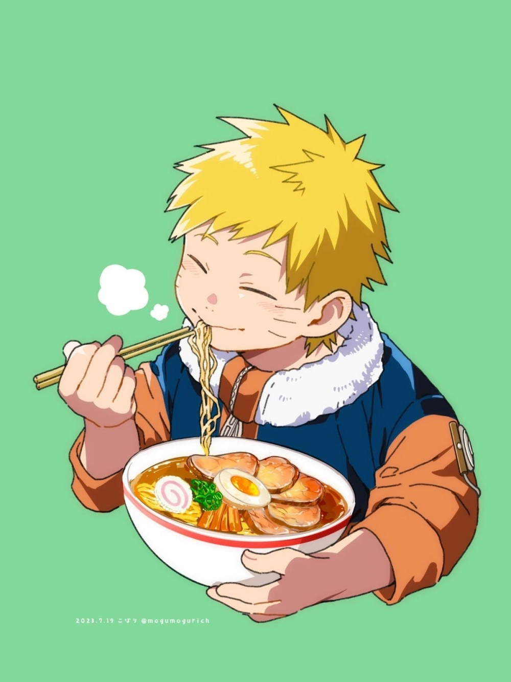 Naruto chibi drawing alive with detail