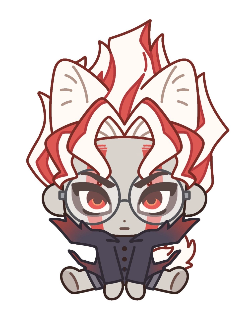 Playful scene lights chibi Okarun wallpaper