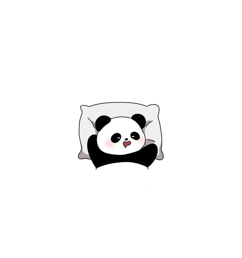 Panda chibi drawing gentle strokes of tiny magic