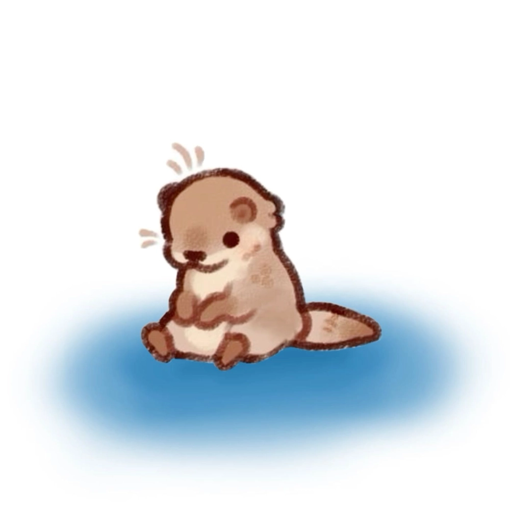 Chibi quokka drawing filled with gentle delight