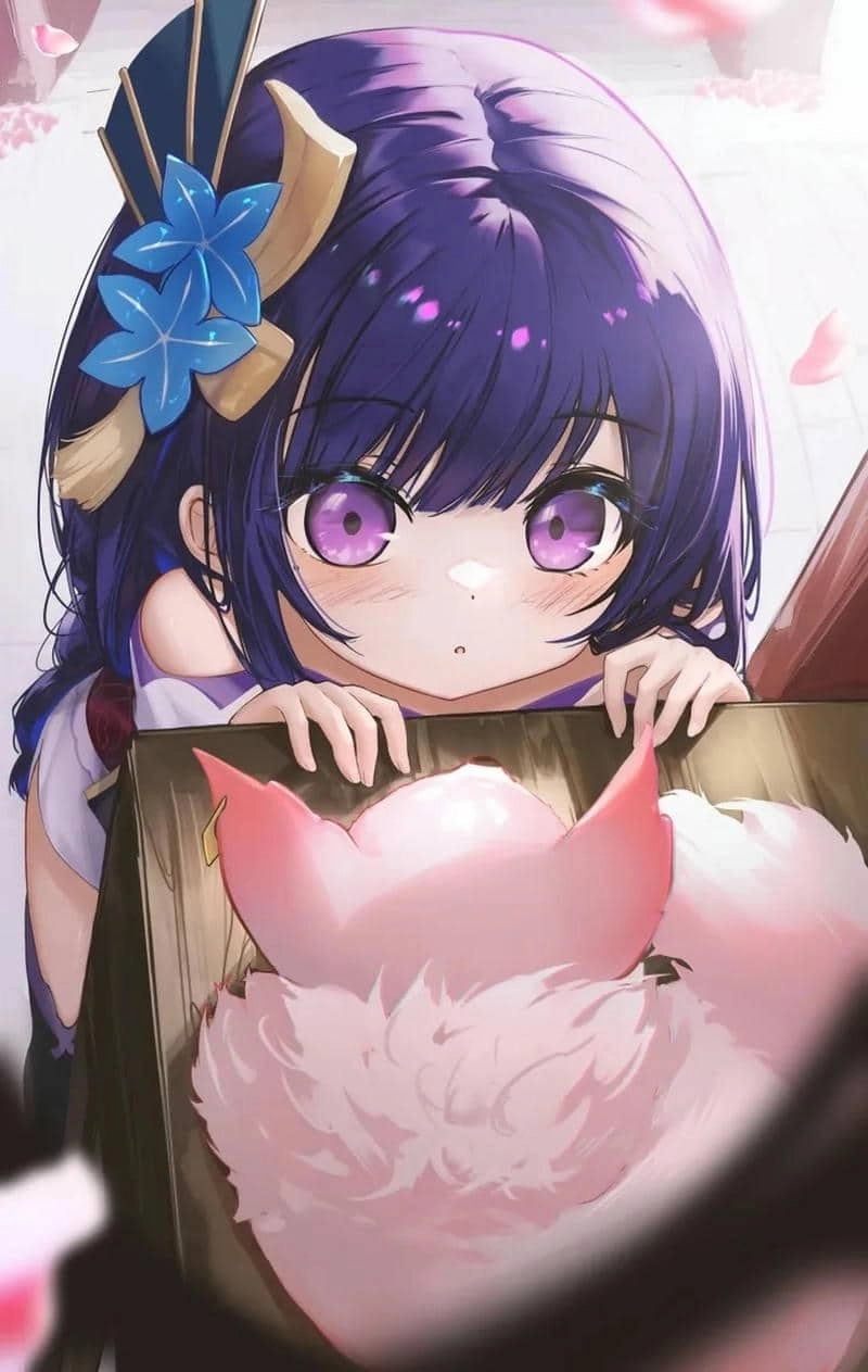 Raiden Shogun chibi art mixes might with charm