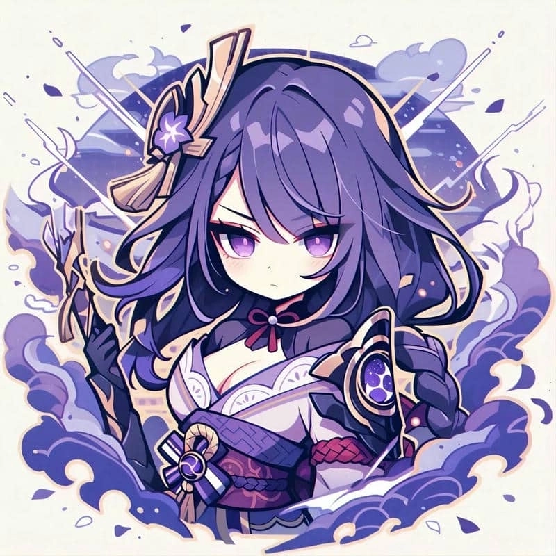 Cute Raiden Shogun chibi melts every heart