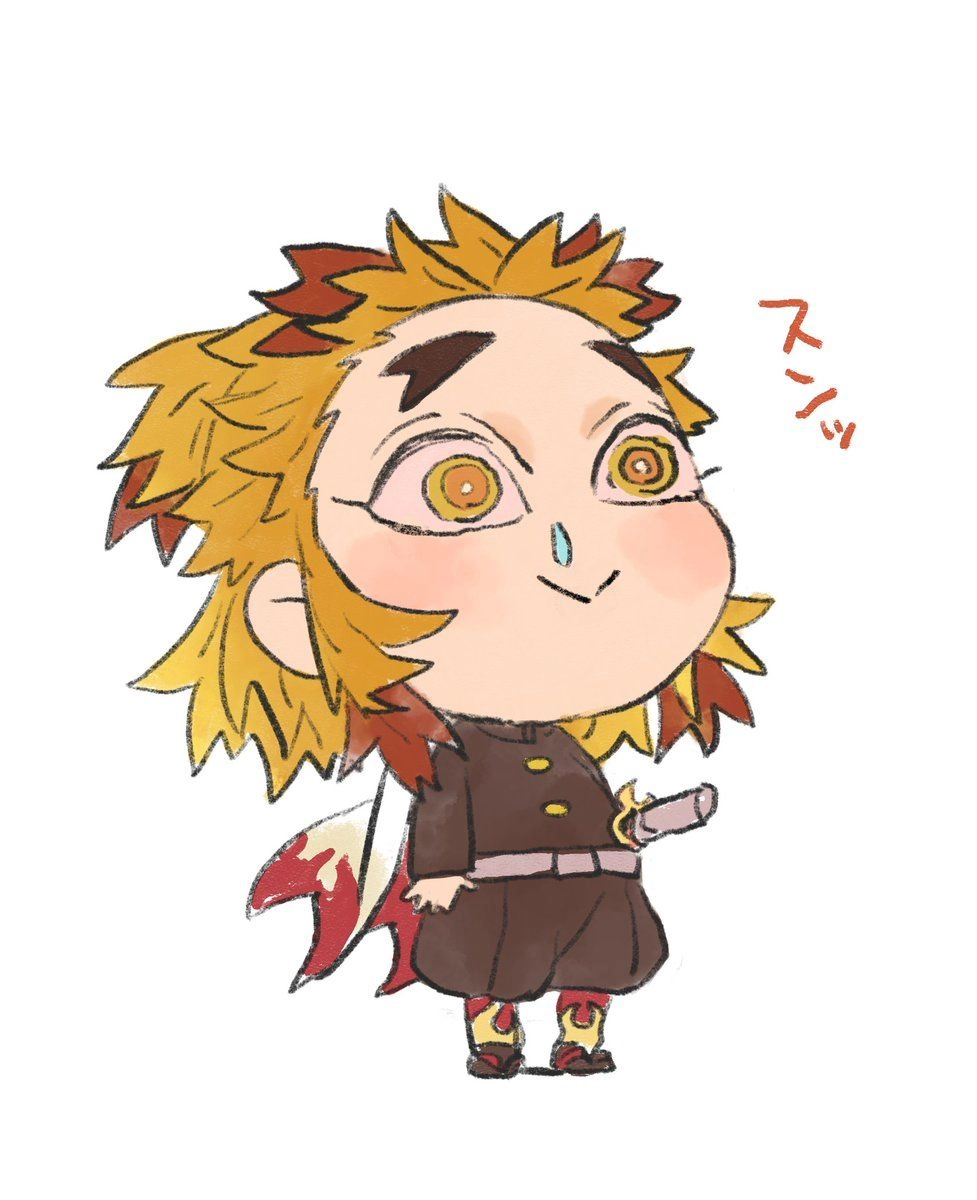 Flame heart glows with Kyojuro Rengoku chibi