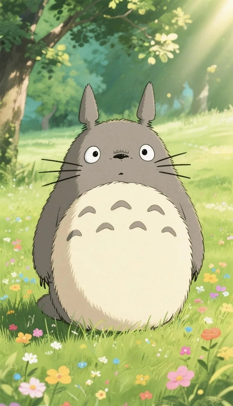 Chibi Totoro shows fluffy adorable forest friend
