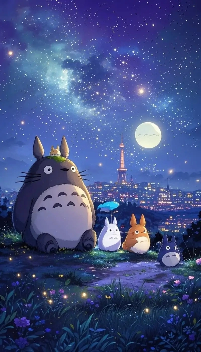 Chibi Totoro drawing captures playful detail