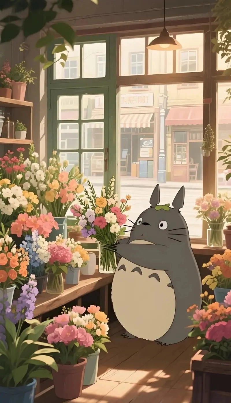 Totoro drawing shows gentle forest spirit