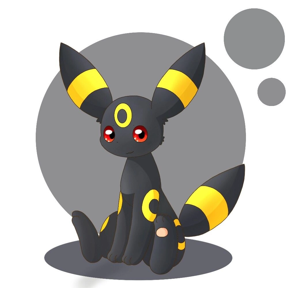 Umbreon figure standing strong with cute aura