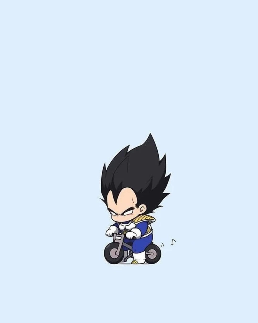 Bold colors spark in chibi Vegeta wallpaper