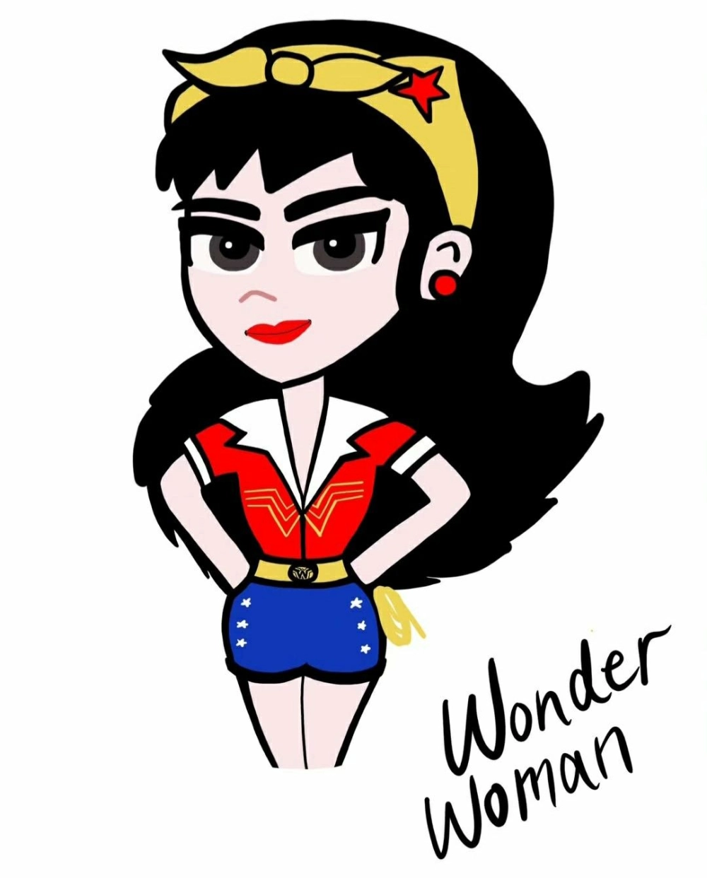 Chibi Wonder Woman costume shows tiny heroic style