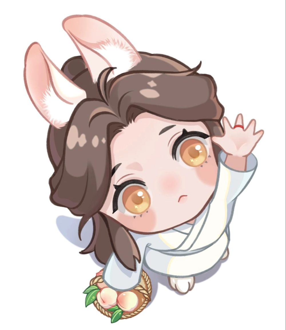 Xie Lian chibi looks playful and full of cuteness