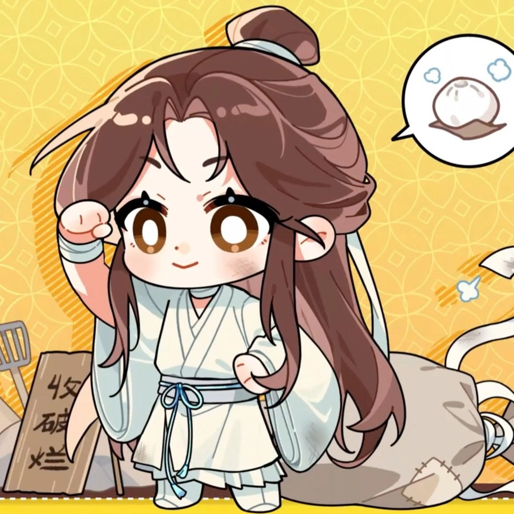 Xie Lian chibi desktop wallpaper feels lively