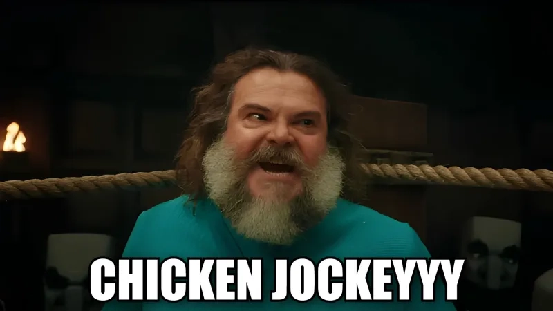 The classic minecraft chicken jockey meme captures this rare and hilarious mob