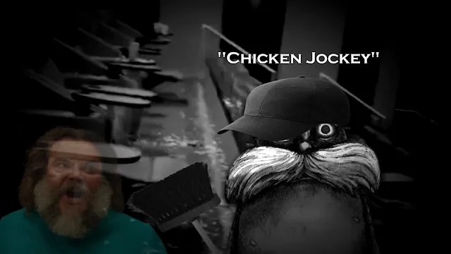 This is the ultimate riding a chicken meme for Monday mornings.