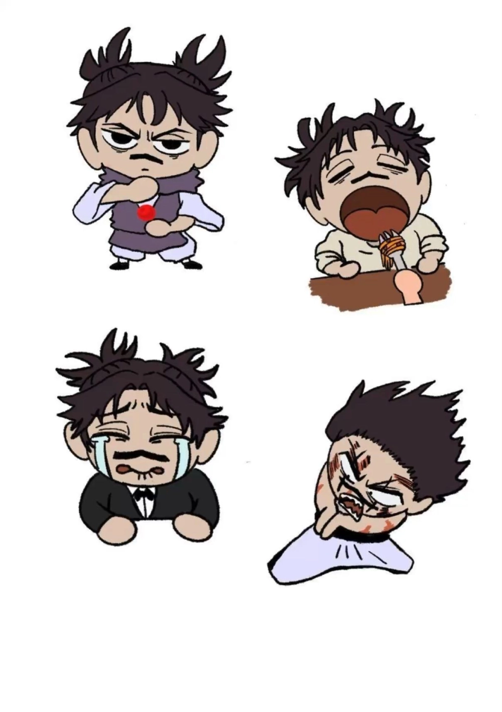 Strong lines reveal in Choso drawing style