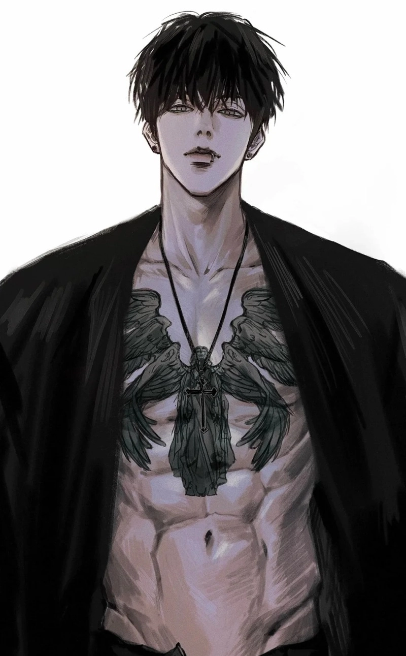 Cold anime images reflect pain in anime girl crying