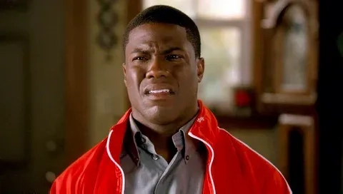 A close-up of a confused face meme