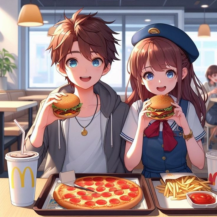 Adorable chibi anime couple featured in couple anime images