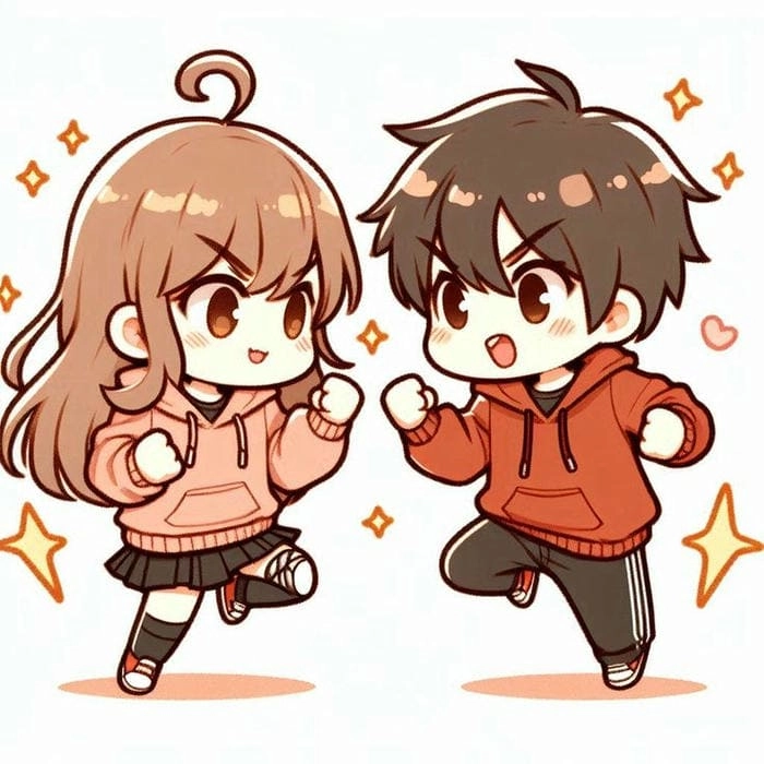 Chibi couple fanart crafted with love