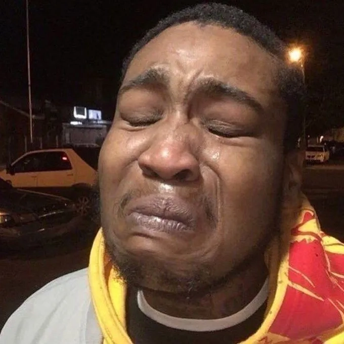 The classic sad crying cat meme