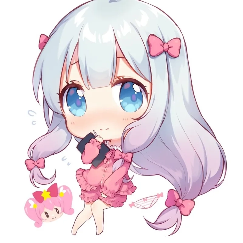 Enjoy colorful worlds in cute female anime images and cute anime girl art