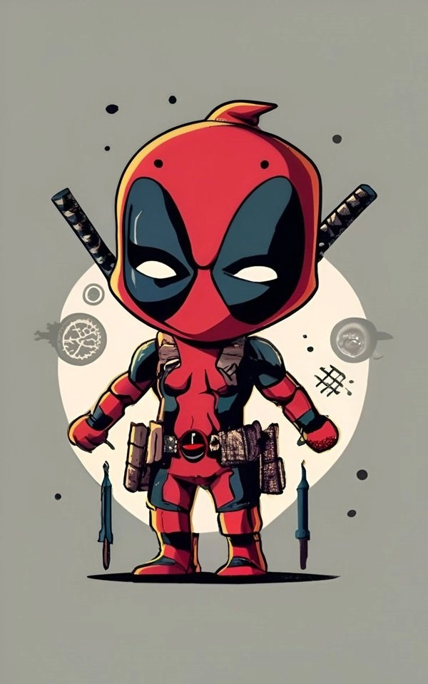 Deadpool wallpaper glows with heroic fun