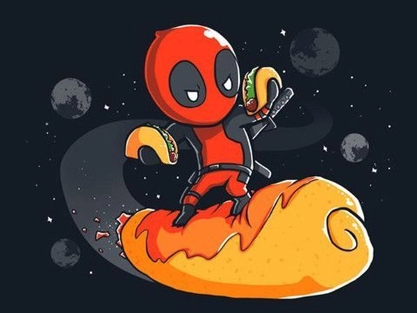 Deadpool chibi logo feels tiny and iconic