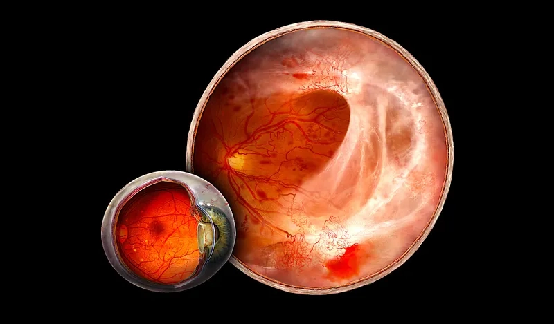 Anatomical view of what is diabetic retinopathy