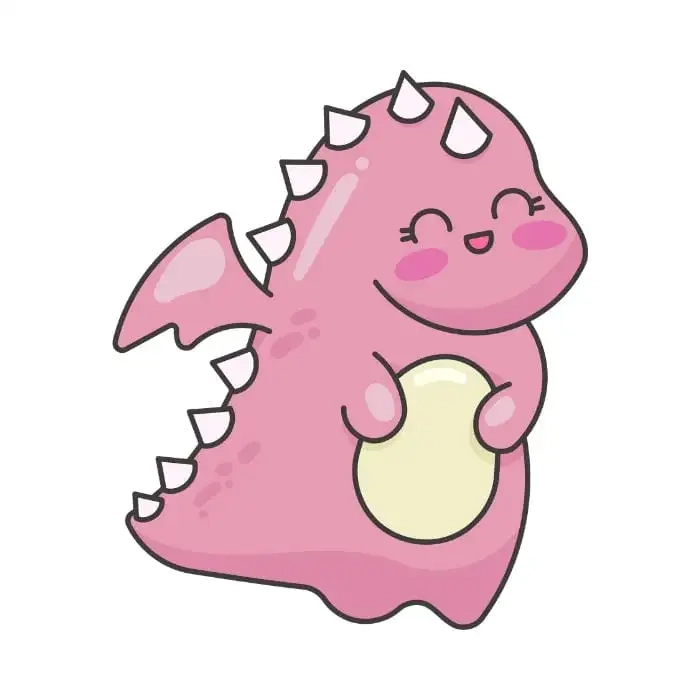 Chibi dragon art filled with magical vibes