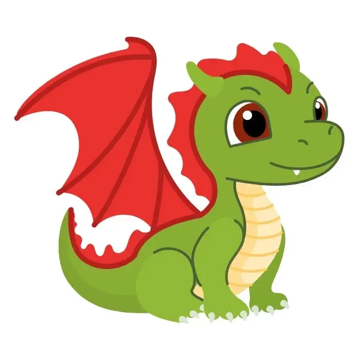 Chibi dragon clipart for creative projects