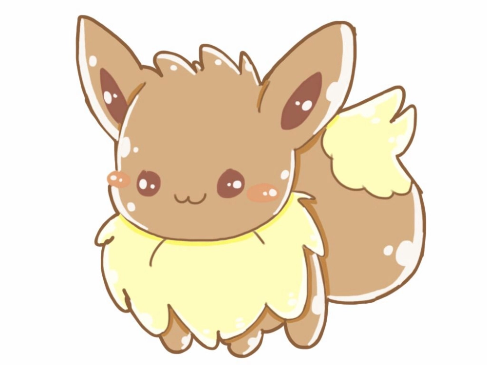 Eevee chibi sticker playful and lively