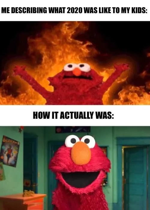 The hilarious elmo burning meme in action