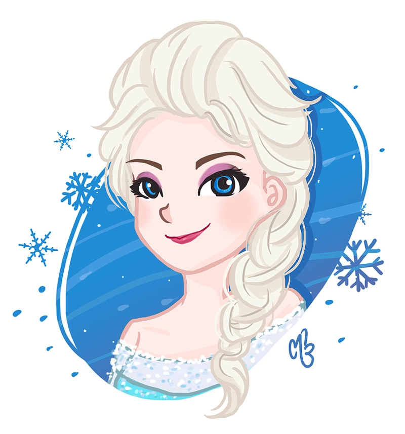 Elsa chibi shows tiny icy queen charm
