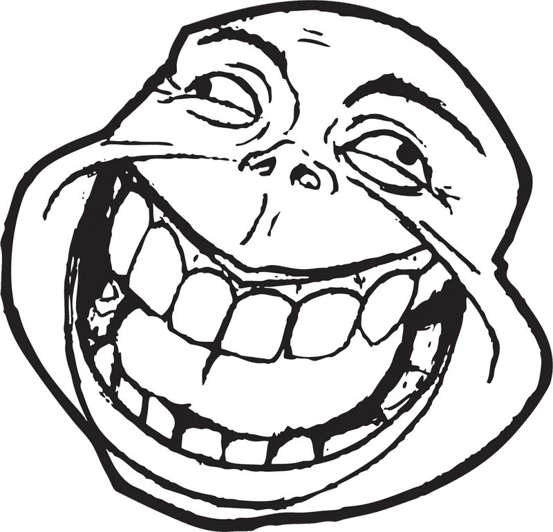 The simple but effective troll face png file