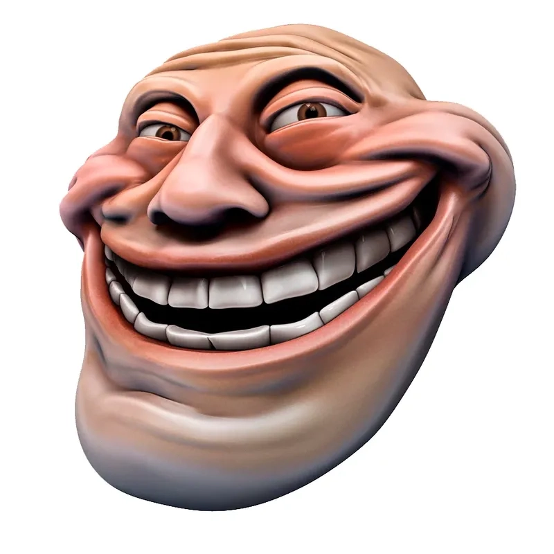 Using a template to make your own troll face