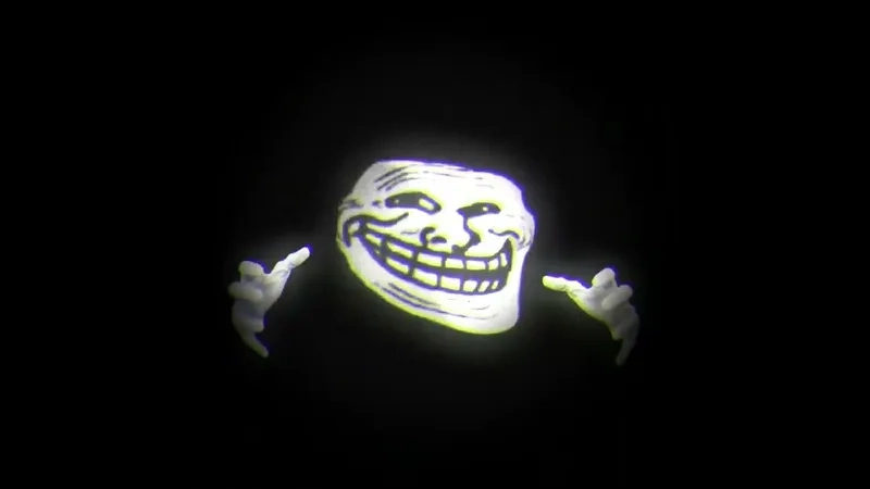 A blank troll face meme template for your ideas