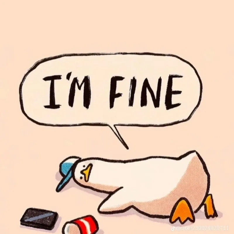 The classic this is fine meme in a burning room