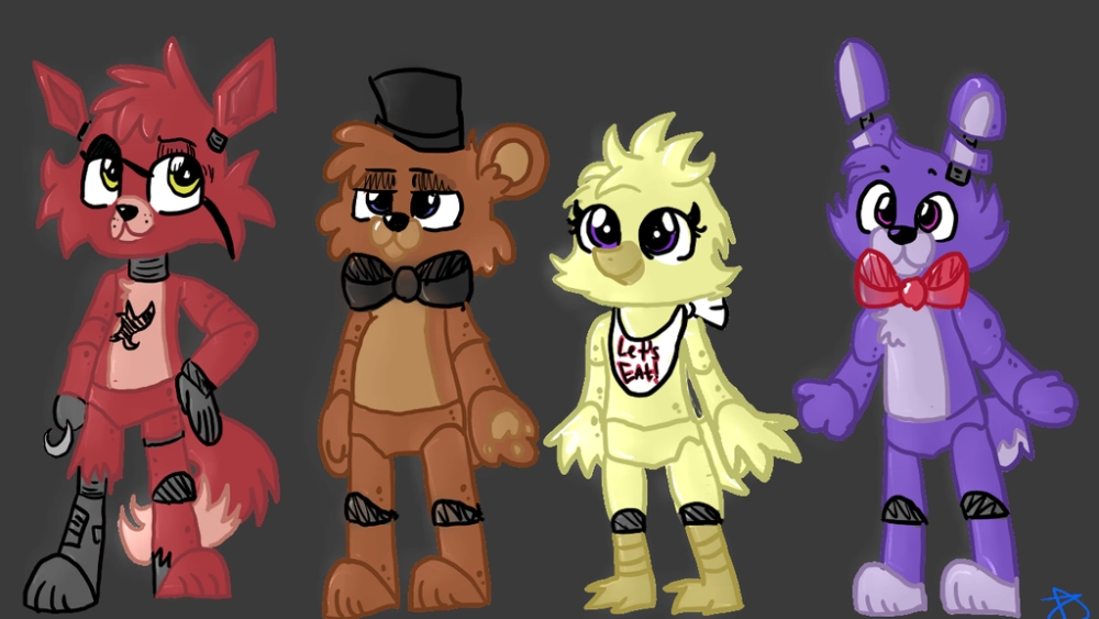 FNAF chibi shows tiny spooky animatronic charm