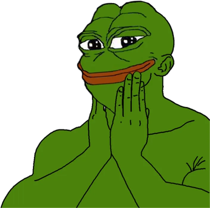 An intense and angry frog meme