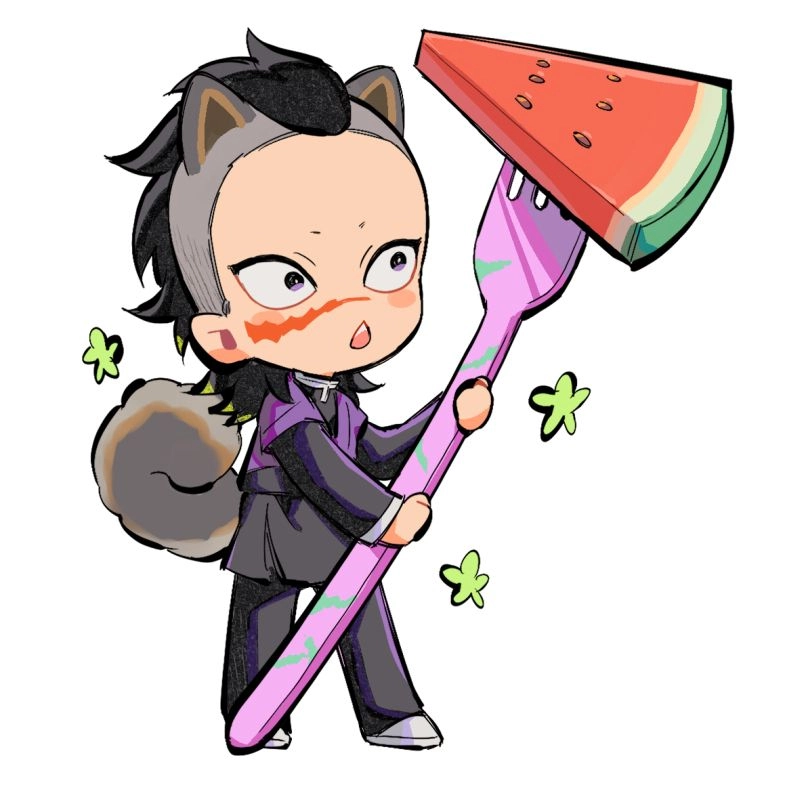Sweet joy sparks with cute Genya chibi pose