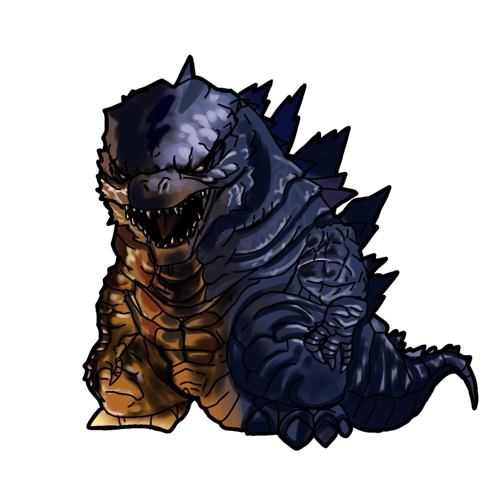 Kawaii godzilla chibi makes smiles brighter