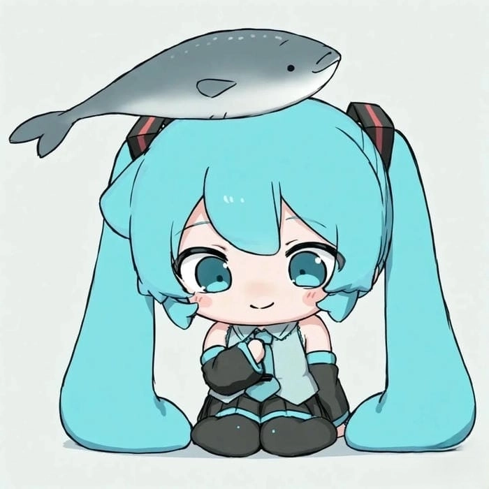 Cute Hatsune Miku chibi melts hearts with smiles