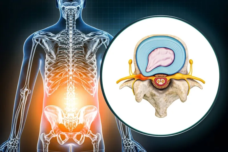 How a herniated disc compresses a nerve root
