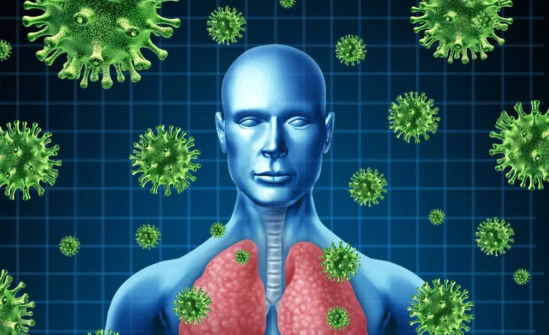 Chart detailing symptoms of HTLV infection