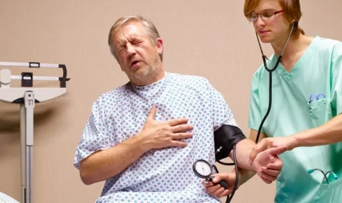 Diagram explaining causes of high blood pressure