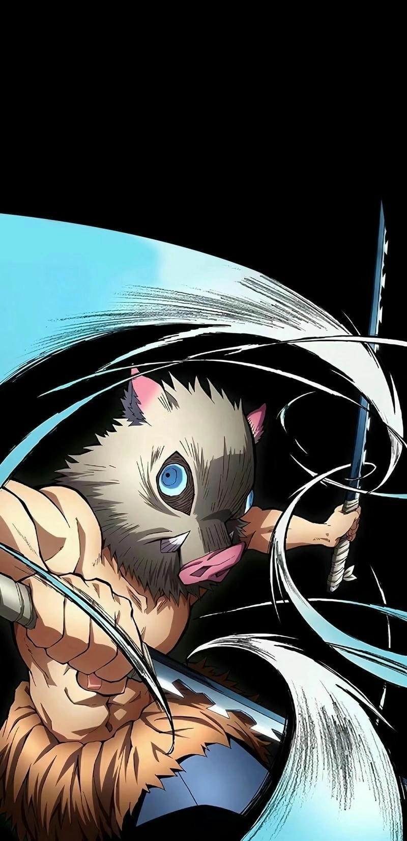 Wild Inosuke mask completes his beastly appearance