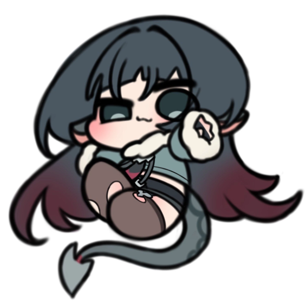 Jane Doe chibi portrait captures soft tiny charm