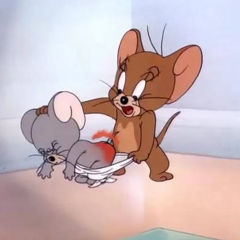 A high-resolution jerry laughing meme