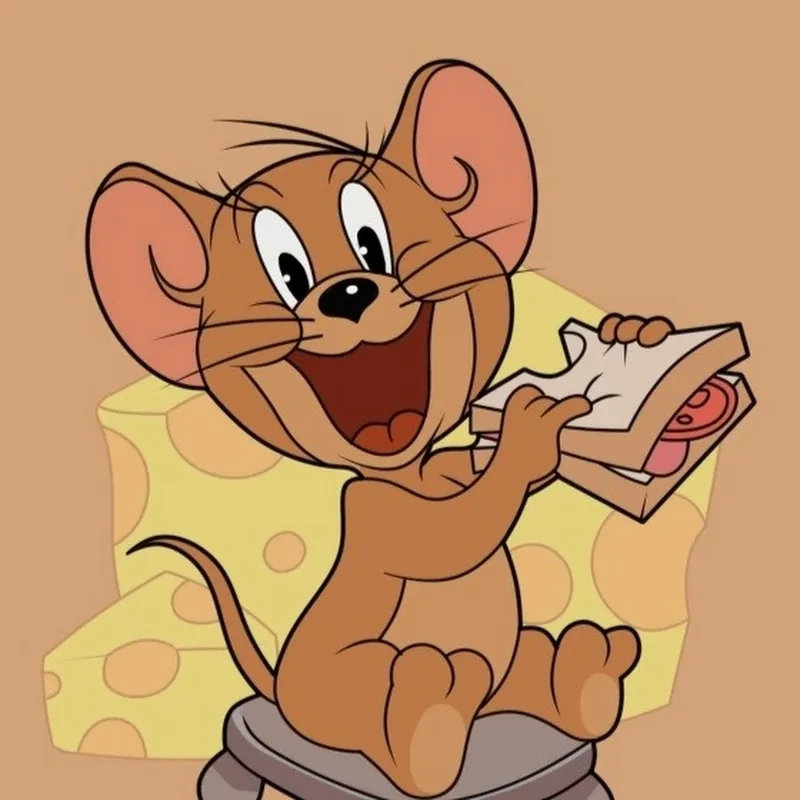 The frantic energy of the jerry running meme