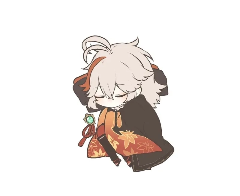 Kaedehara Kazuha chibi delights gentle fans