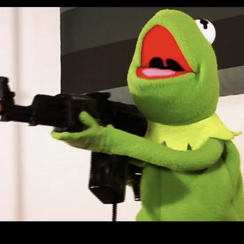 A dark and funny evil kermit meme